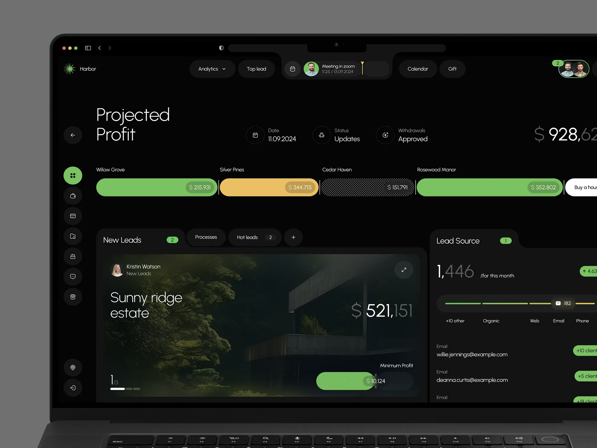 Real Estate Web Dashboard