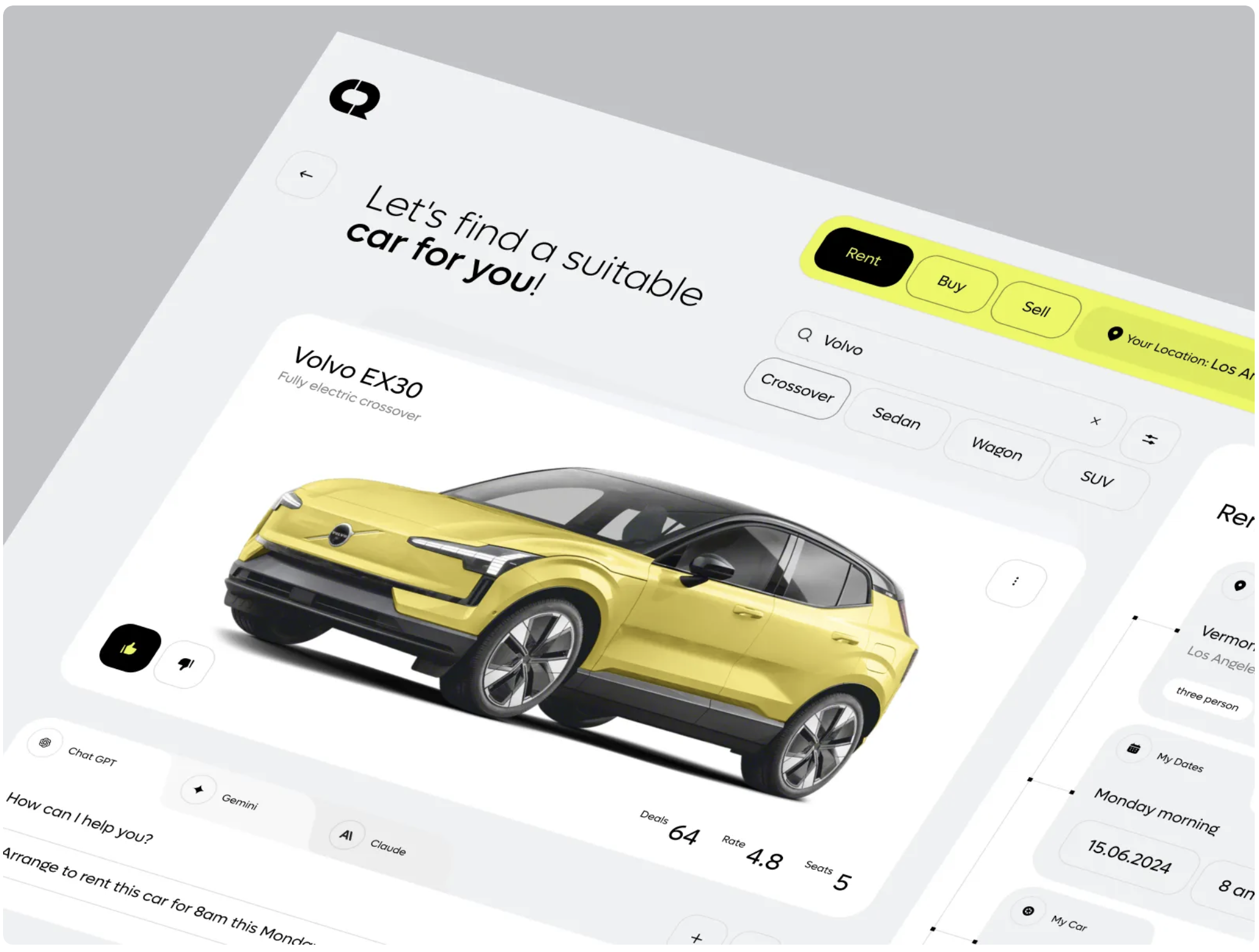 Car Rental AI Assistant Dashboard