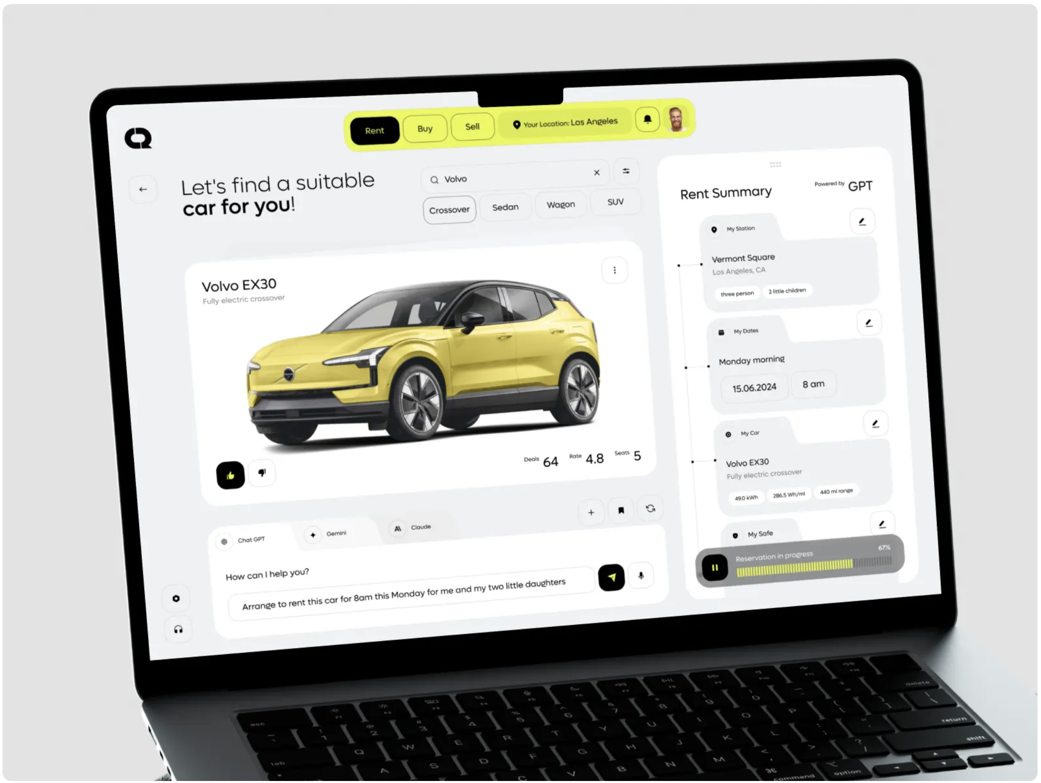 Car Rental AI Assistant Dashboard