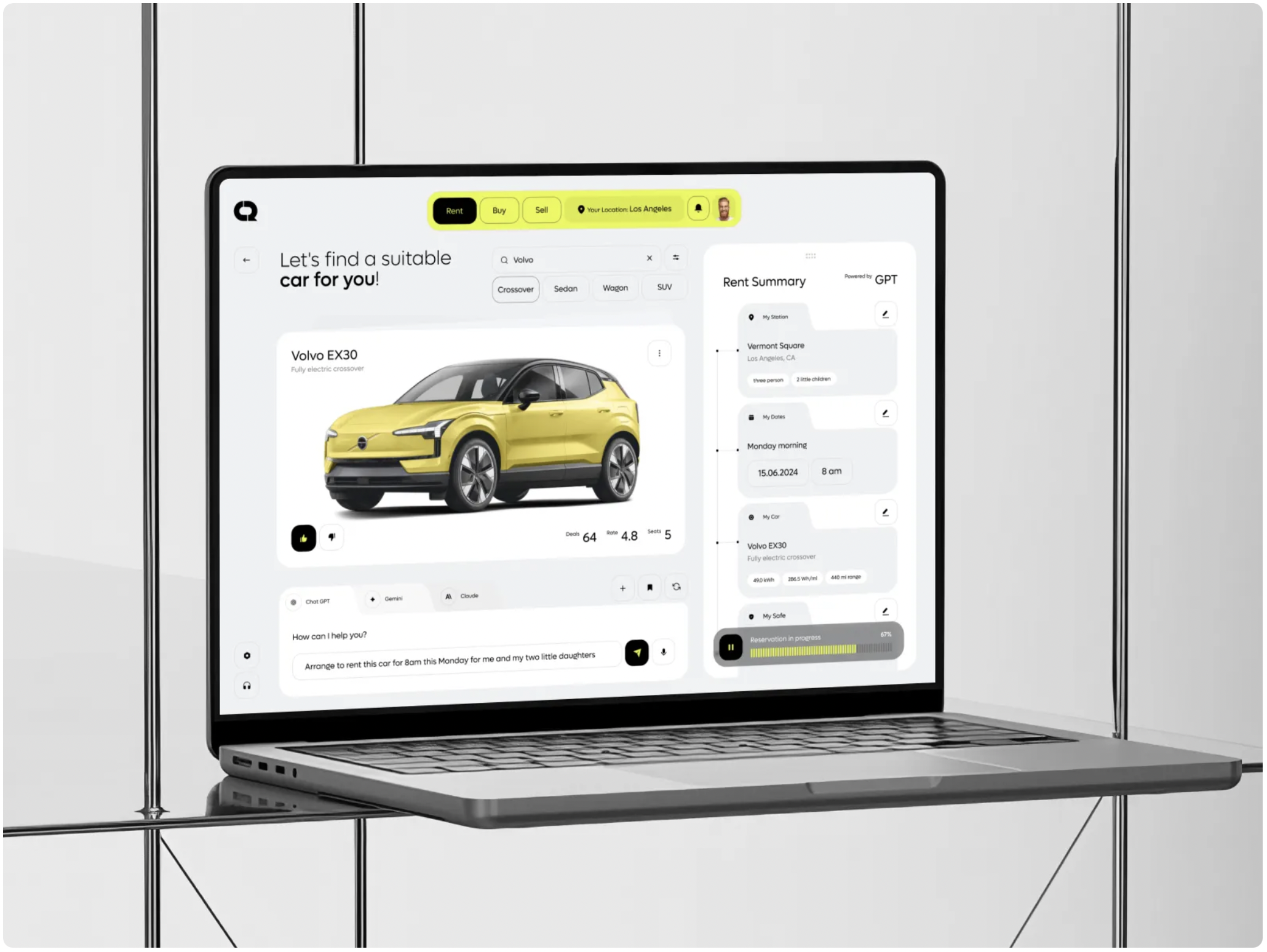 Car Rental AI Assistant Dashboard
