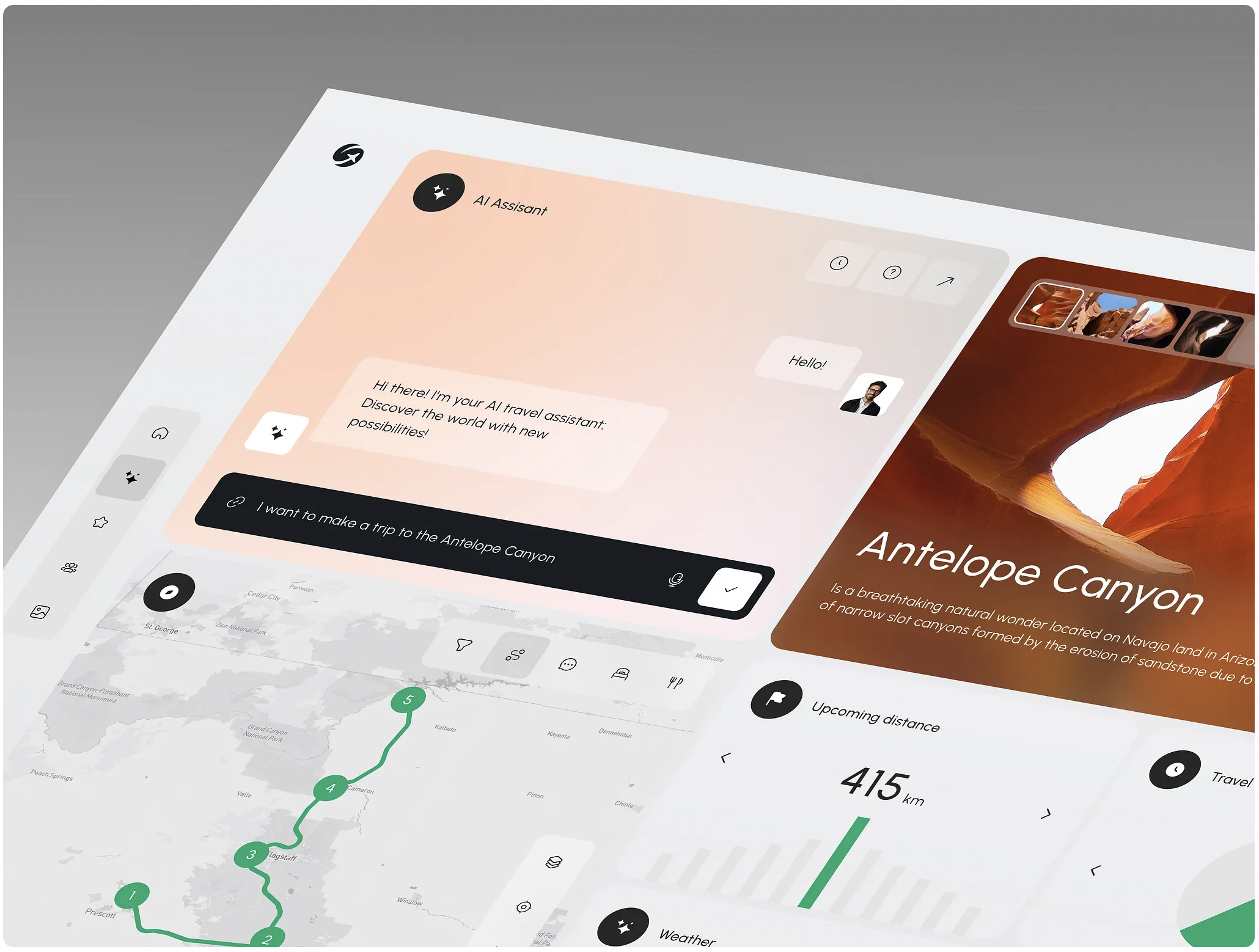AI Travel Assistant Dashboard