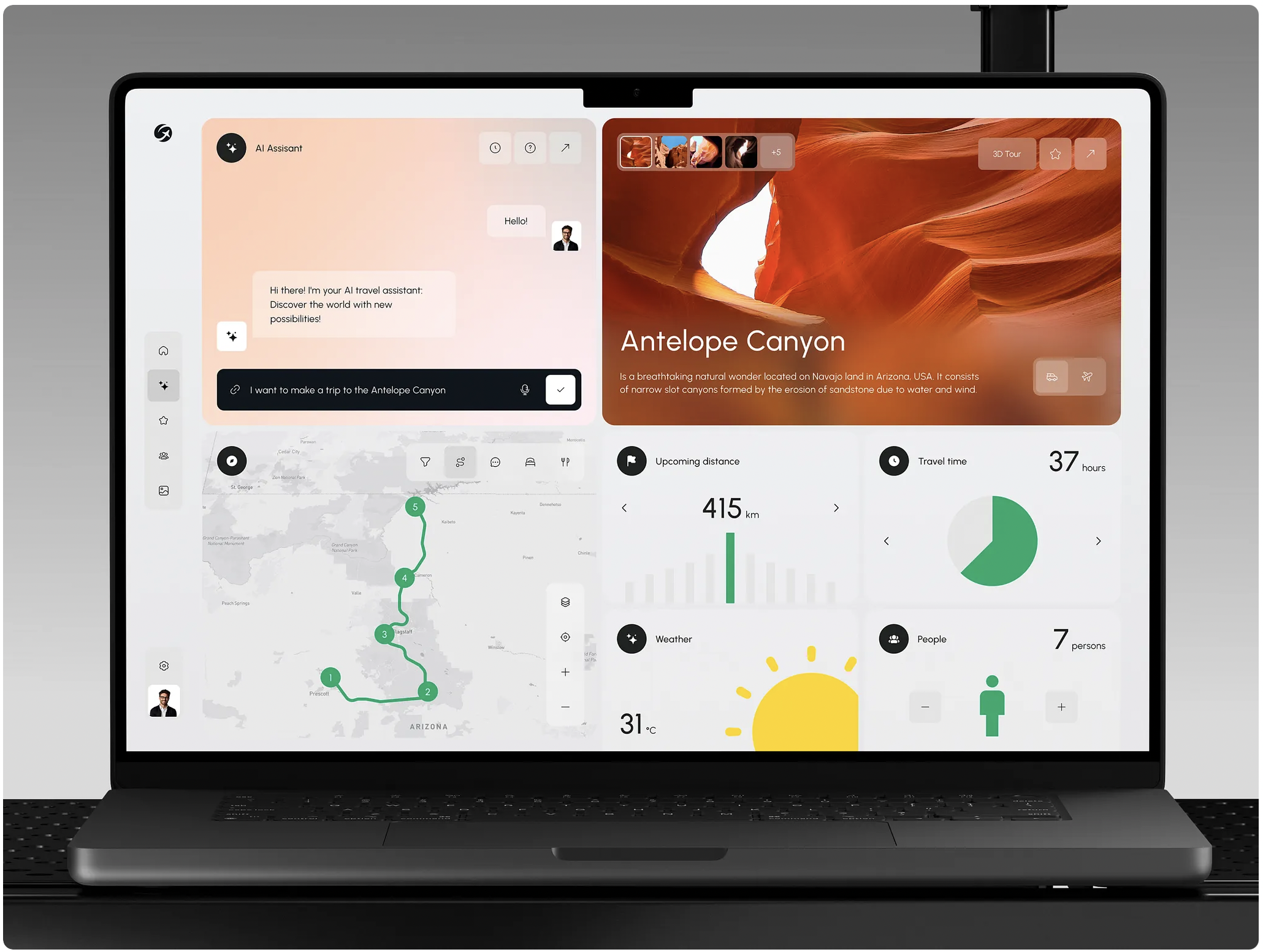 AI Travel Assistant Dashboard
