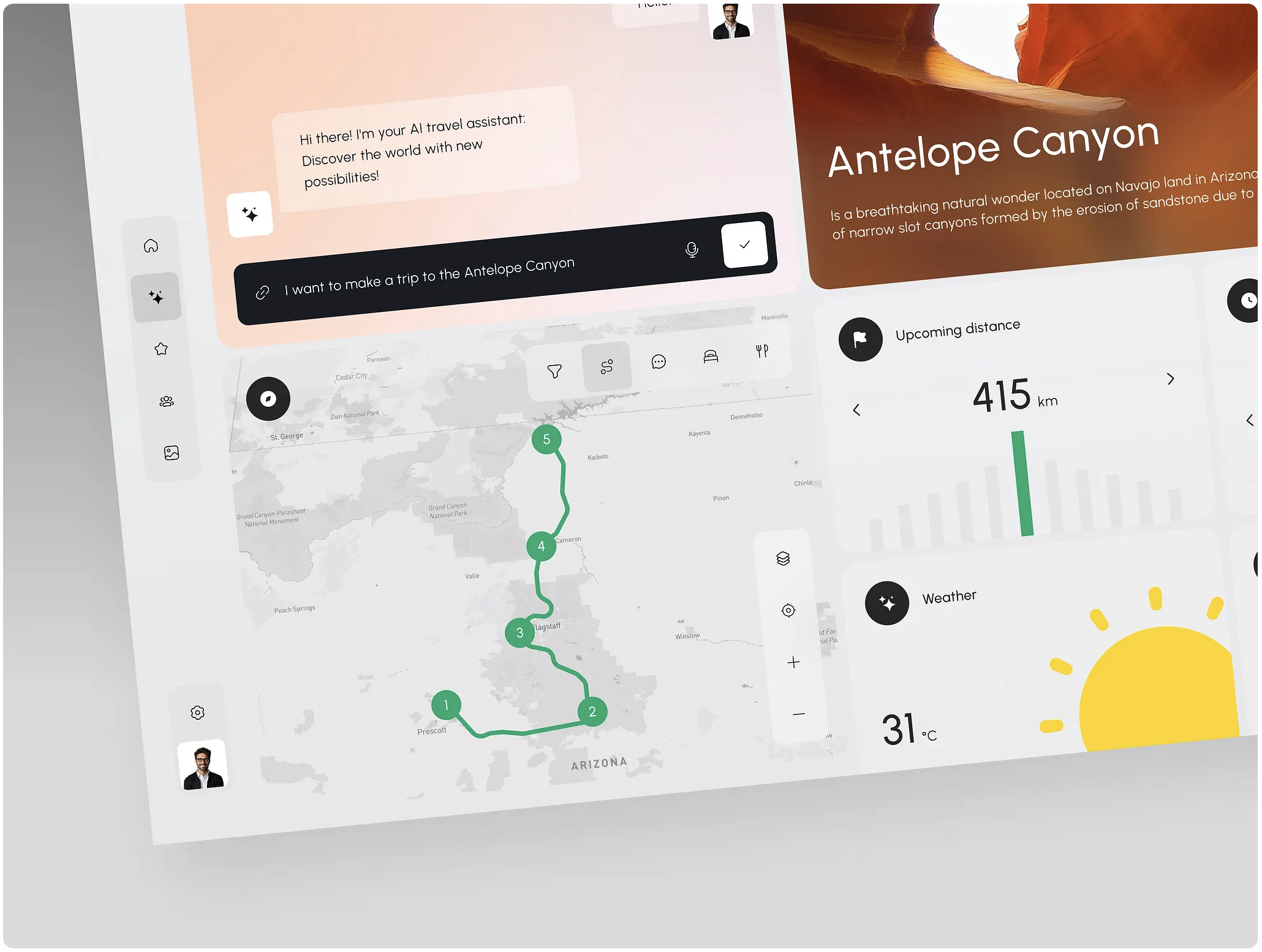 AI Travel Assistant Dashboard